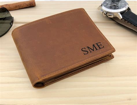 personalised designer wallet|engraved men's leather wallet.